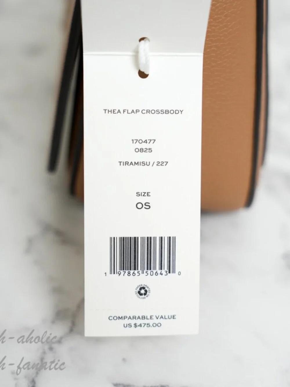 Tory Burch Thea Pebbled Leather Flap Crossbody Shoulder Bag in Tiramisu NWT